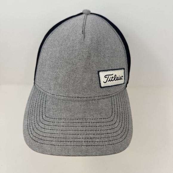 Title nine Other - Titleist Small Offset‎ Logo Red Sky Golf Tour Hat Mesh Flex Fitted Cap M/L Blue